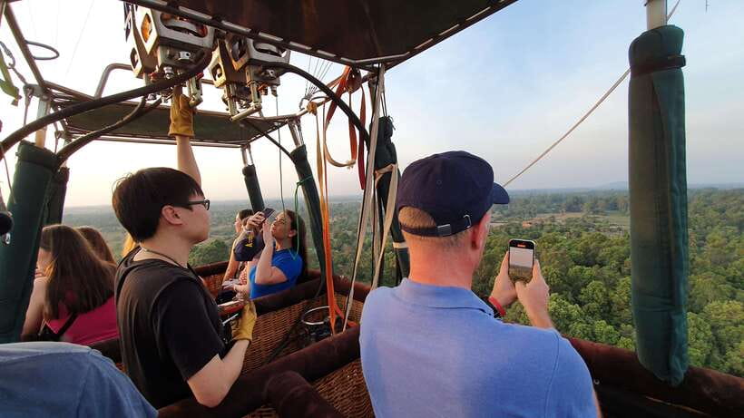 Angkor Stunning Hot Air Balloon - Taking off over Siem Reap Province