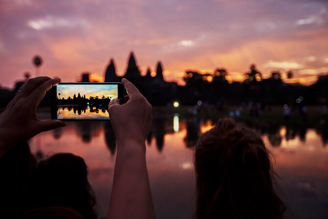 Angkor Sunrise Small Group Tour Inclusive Breakfast and lunch - Angkor Wat at sunrise, the morning centerpiece