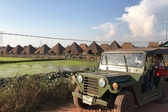 Authentic Cambodian Countryside Jeep Experience - Sunset over the rice fields