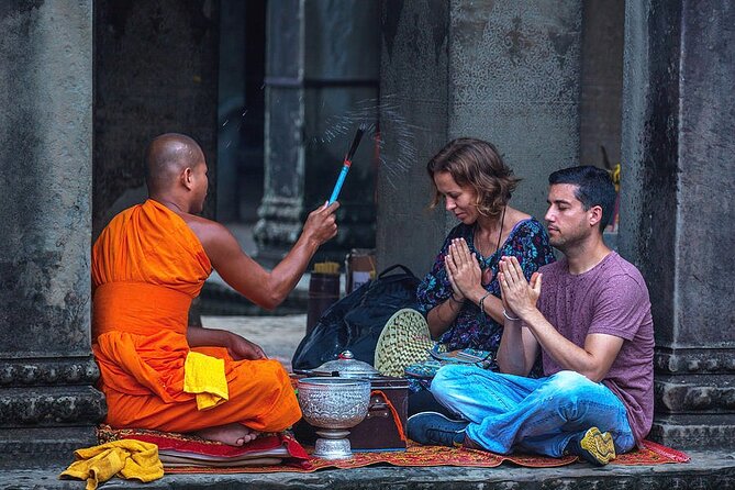 Buddhist Monastery with Monks Water Blessing - Remork transport and the private group format
