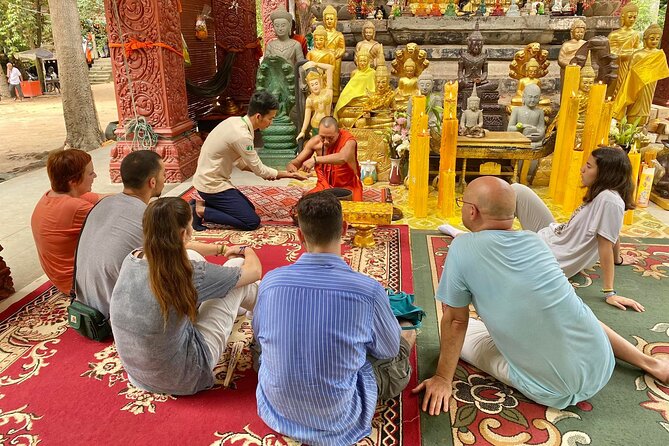 Buddhist Monastery with Monks Water Blessing - The longer ritual with water poured over your head