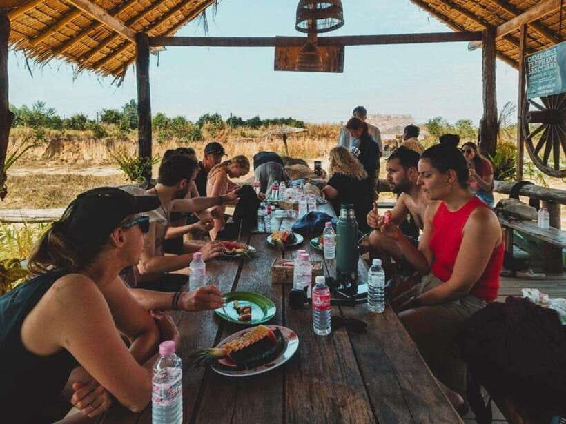 Cambodia Elephant Sanctuary Include Hotel Transfer Roundtrip - Preparing food for the elephants
