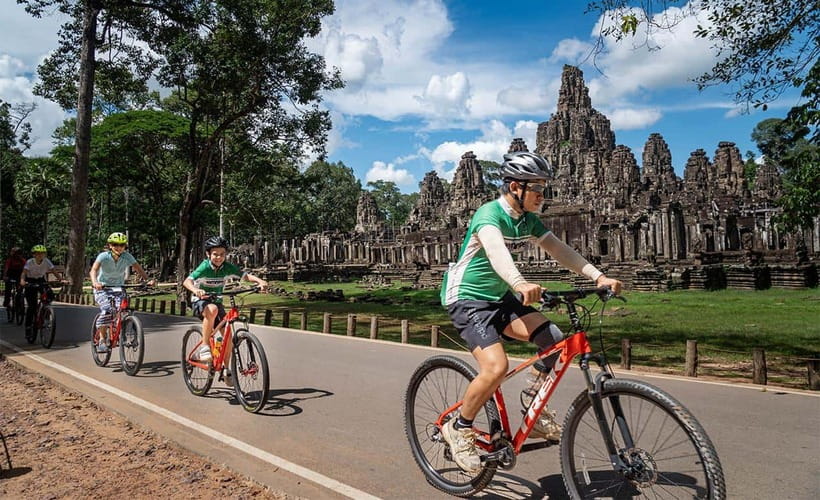 Cycle Angkor Backroad Bike Tour / E-Bike or Tuk Tuk - Entering Angkor Thom through the ancient gate