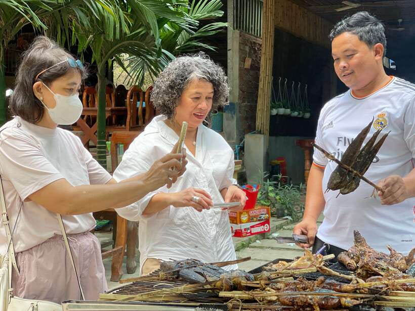 From Siem Reap: Banteay Srei and Kulen Waterfall Guided Tour - Preah Dak, palm cake, and a working village