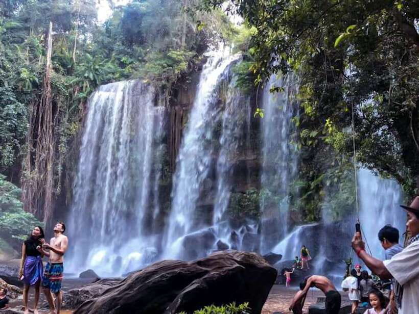 From Siem Reap: Guided Kulen Waterfall Tour - Walking beside the 1000 Lingas