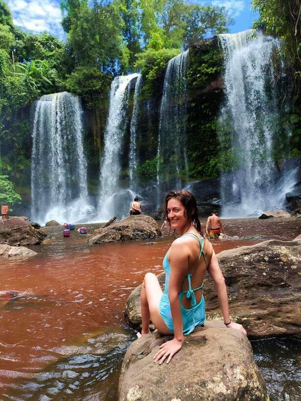 From Siem Reap: Guided Kulen Waterfall Tour - The reclining Buddha and hilltop ruins