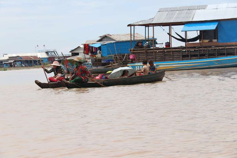 From Siem Reap: Tonle Sap Floating Villages Tour - Lotus flowers before the lake