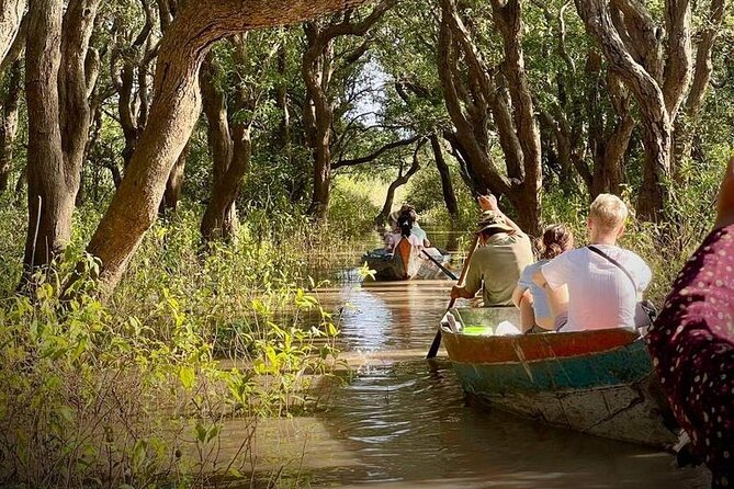 Half Day Kompong Pluck stilt home Village on Tonle Sap & Sunset - The flooded forest canoe ride costs extra