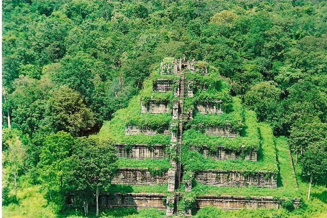 Kulen Mountain Waterfall and Historical Wonders Private Tour - The reclining Buddha and sacred mountain setting