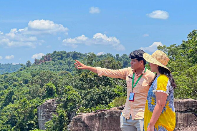 Kulen Mountain with Beng Mealea and Tonle Sap Small Group Tour - Kulen Mountain, cliff views, and sacred carvings