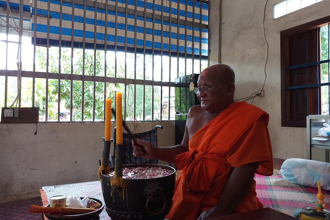 Monk Blessing Ceremony in Siem Reap - A Buddhist blessing at Wat Athvear