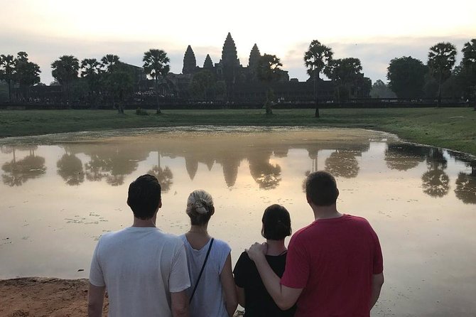 One Day tour with sunrise in car with A/C or Van & Guide. - Angkor Wat at sunrise, with a 5 a.m. start