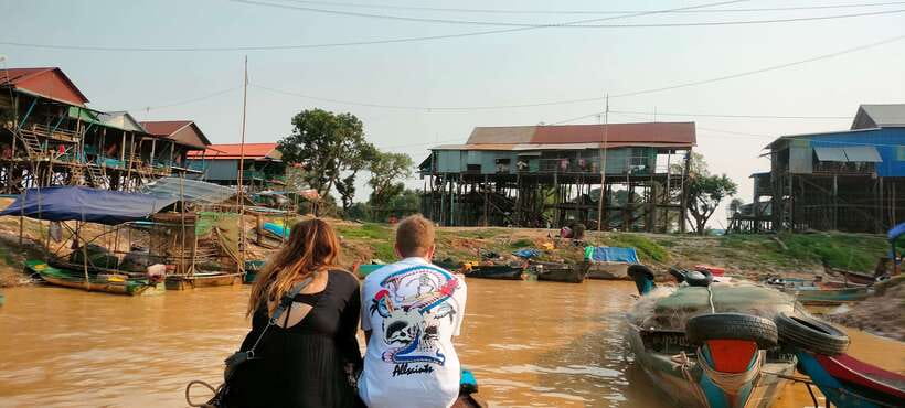 Private Angkor Wat Sunrise Tours And Sunset Floating Village - Sunrise beside Angkor Wat’s moat