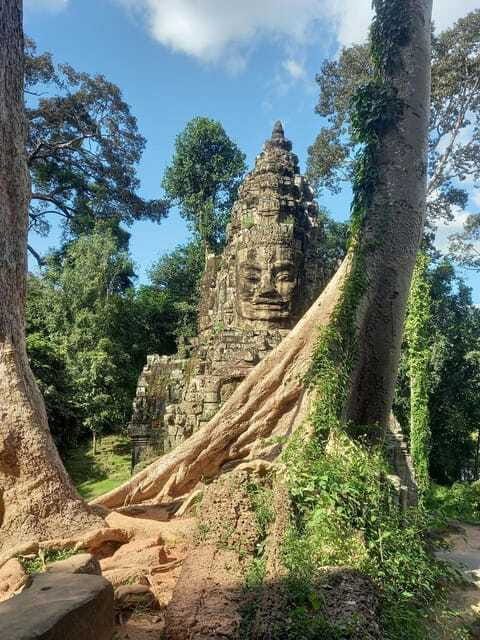 Shared day tour with Spanish-speaking guide at Angkor Temple. - Spanish guidance and the small-group setup