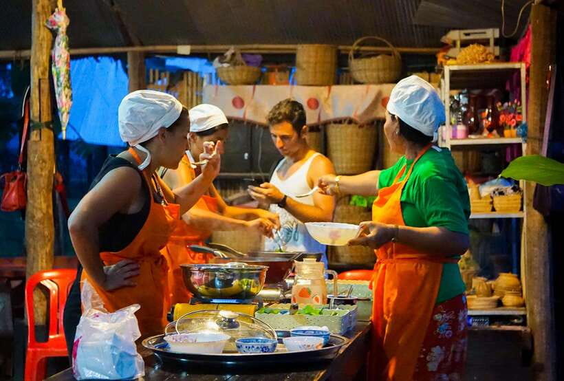 Siem Reap: Afternoon Cooking Class & Village Tour - Picking vegetables at the farm