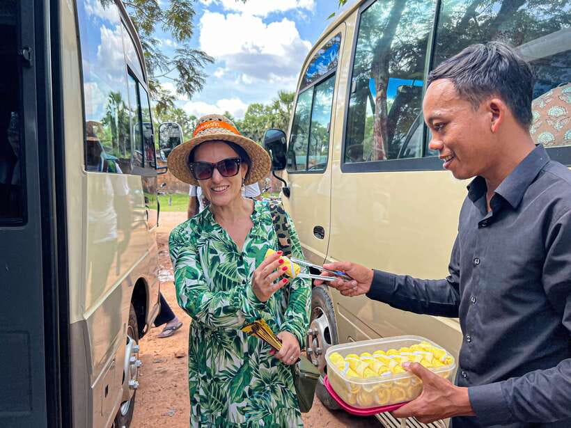 Siem Reap: Angkor Wat Small-Group Sunrise Tour & Breakfast - Angkor Thom’s terraces and royal gateway