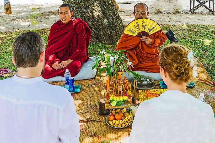 Siem Reap Cambodian Buddhist Water Blessing and Local Market - The 15-minute tuk-tuk ride south of town