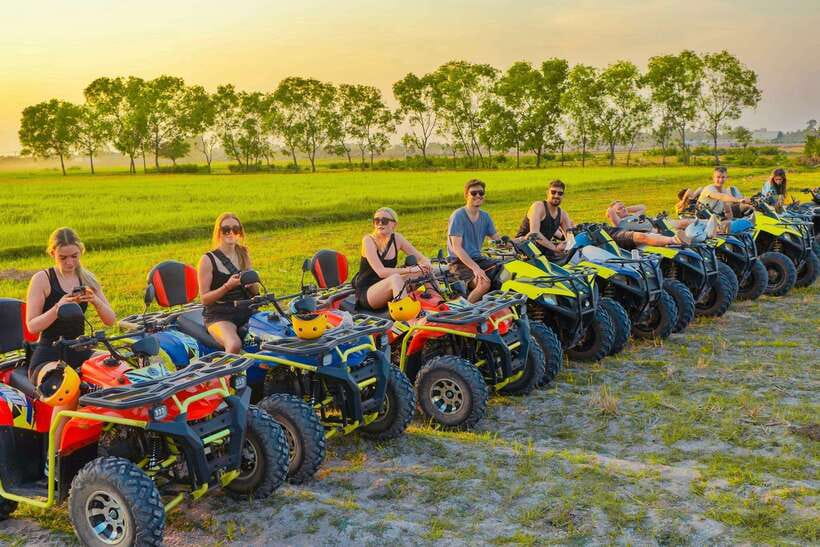 Siem Reap: Countryside Khmer village Tour by Quad Bike & ATV - Riding past paddy fields and Khmer homes