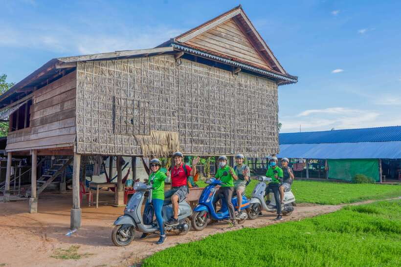Siem Reap Countryside Sunset Vespa Tour or Tuk Tuk - Leaving Siem Reap for the village roads