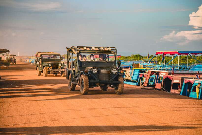 Siem Reap Floating Village Sunset Jeep Tour or SUV Car - Chreav and the first look at local food production
