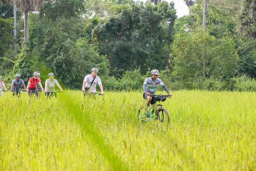 Siem Reap: Guided Countryside Bike Tour - A village market, fruit, and local snacks