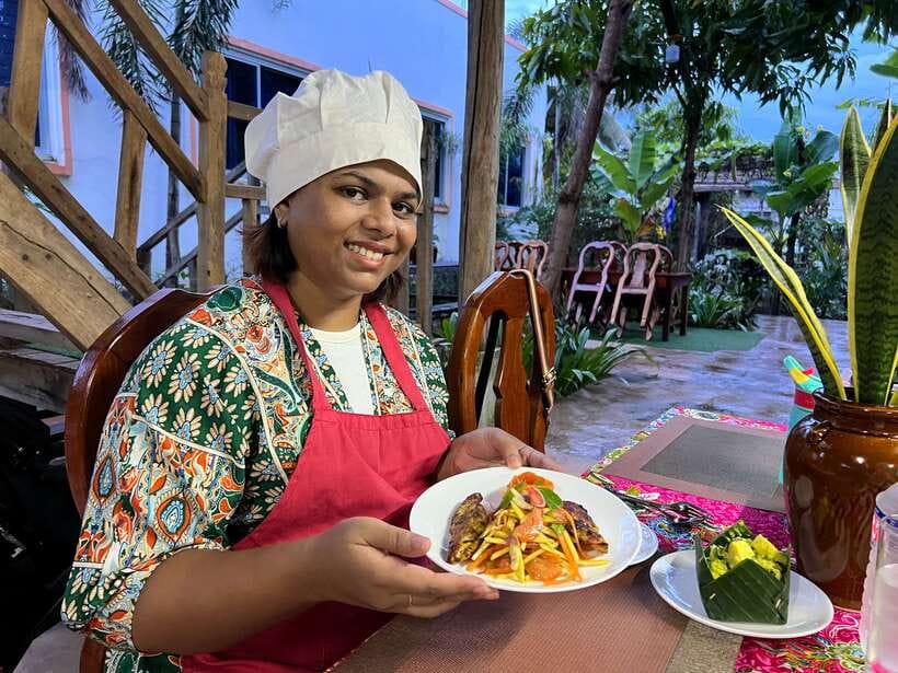 Siem Reap: Guided Day Trip to Local Village & Cooking Class - The four-course meal after the lesson