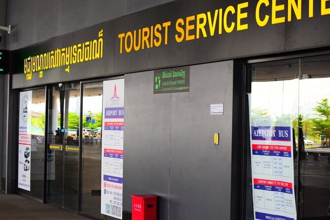 Siem Reap International Airport Shared Shuttle Bus Transfer - From the airport to the single town stop