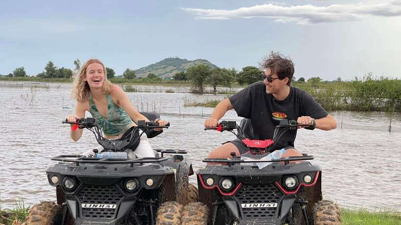 Siem Reap: Khmer Village and Fish Farm ATV Tour - Following dirt roads through Khmer villages