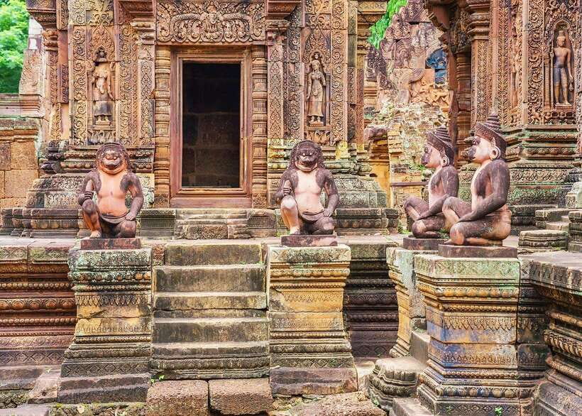 Siem Reap: Kulen Waterfalls and Banteay Srei Tour - Three hours among the trees at Kulen Waterfalls
