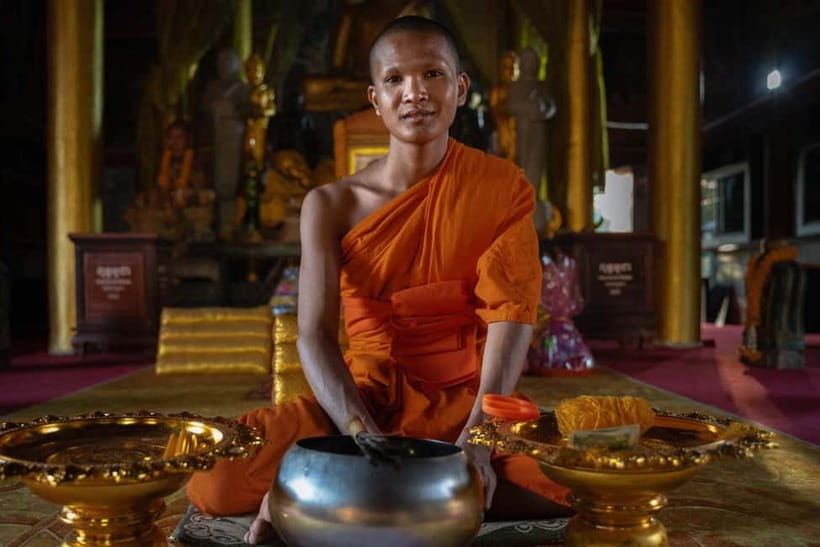 Siem Reap: Monk Blessings and Village Life Scooter Tour - West Baray and the painted pagoda