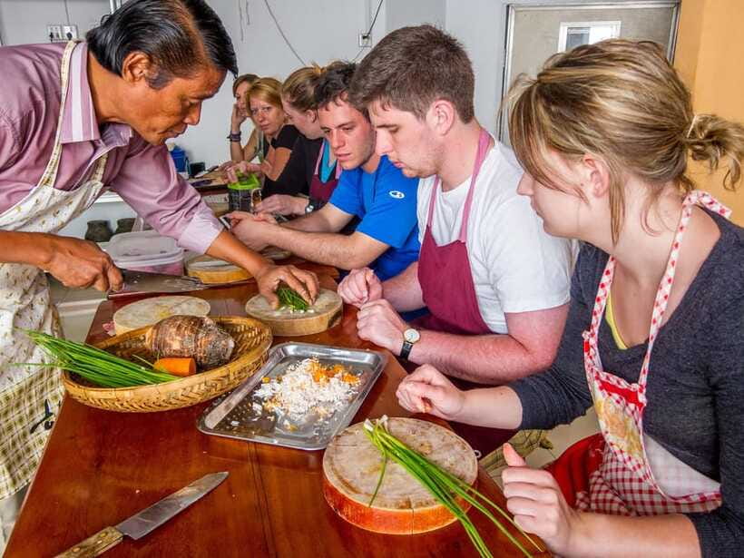 Siem Reap: Morning Cooking Class & Market Tour - Eating what you prepared