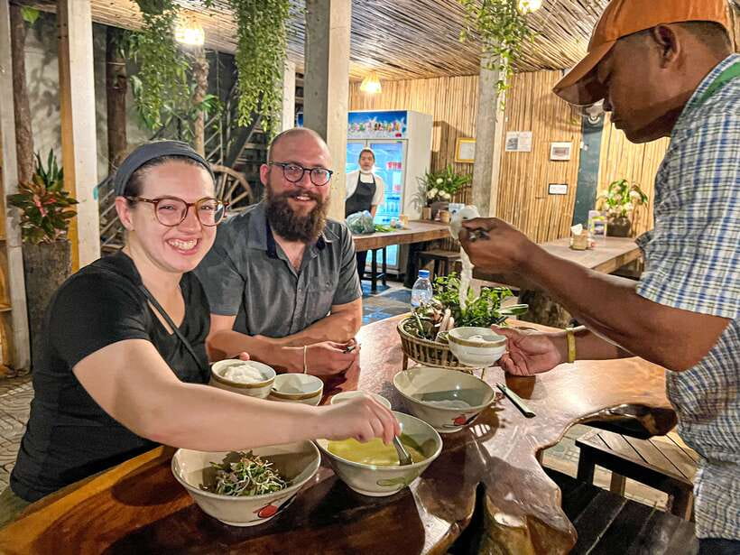 Siem Reap: Small Group Street Food Tour with Tuk-Tuk Ride - Fresh rolls, rice pancakes, noodles, and curry