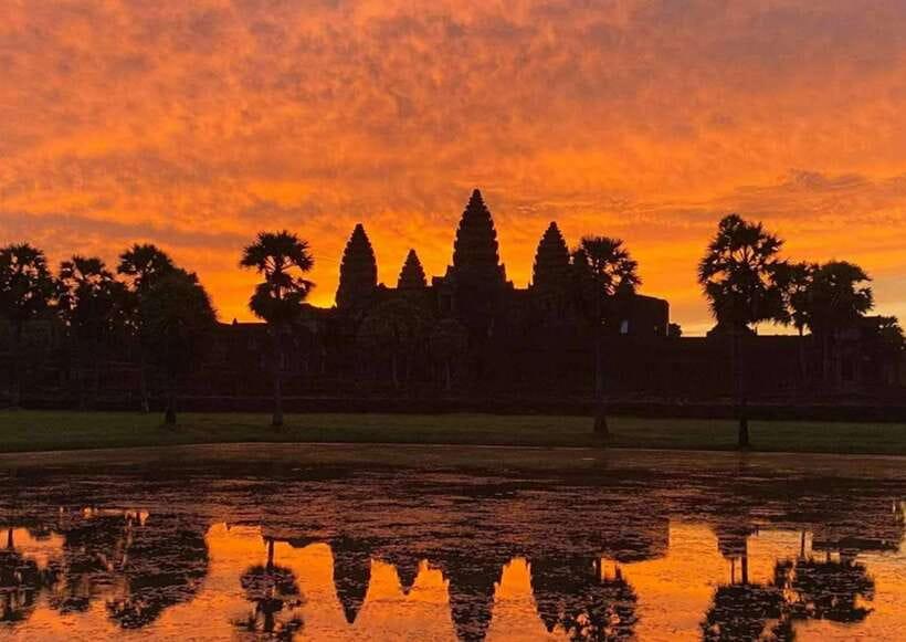 Sunrise at Angkor Wat and Small Tour with Tours Guide - South Gate and the road into Angkor Thom