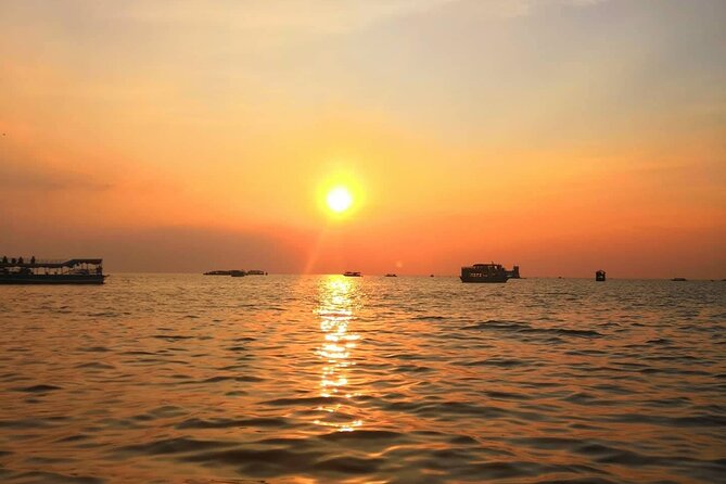 Sunset Dinner and drinks includes a Floating Village cruise tour. - Free-flowing drinks and sunset timing