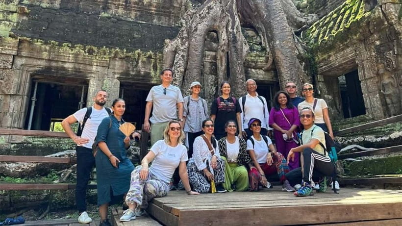 Ultimate Sunrise to Angkor Wat, Angkor Thom and Bayon Temple - Bayon and its many stone faces